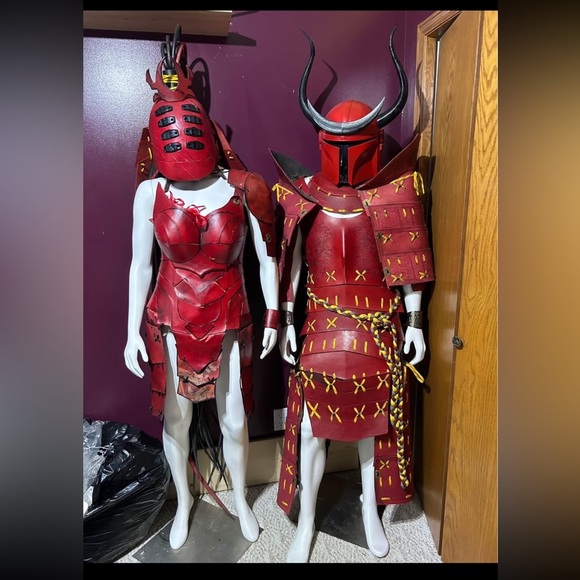 Red Samurai Adult Costume Set - Picture 1 of 1